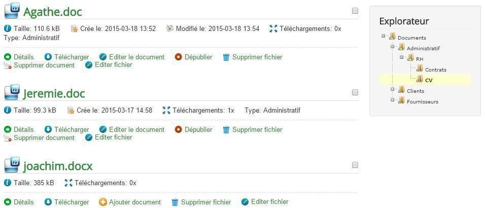 flexiged: arborescence des documents de la GED Open Source